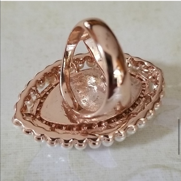 Amedeo "Giulietta" Cameo Pearl Crystal Ring SZ 7 - Picture 10 of 16